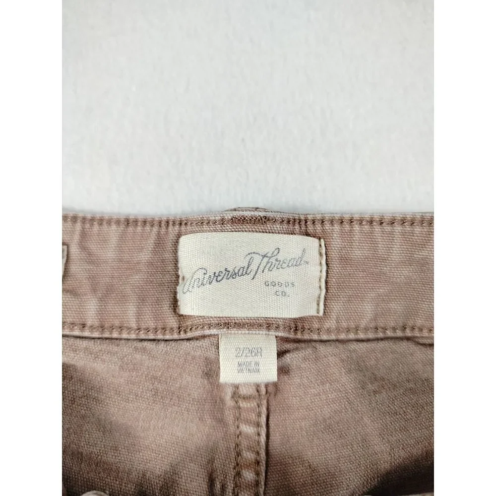 Universal Thread Cargo Jeans Women 2 Red Y2K Classiccore Normcore High Rise Slim